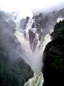 Dudhsagar Waterfalls in the monsoons