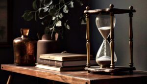 Antique hourglass